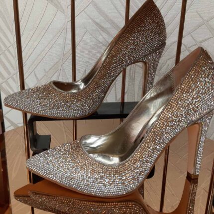 Дамски официални обувки Yoncy сребристи/златни