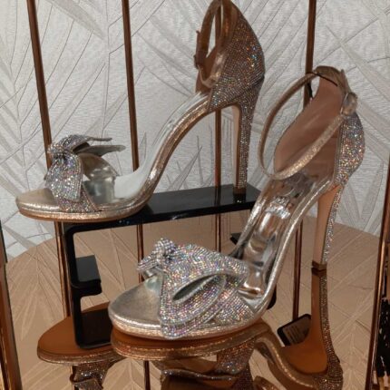 Дамски официални сандали на висок ток Yoncy златни