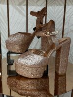 Дамски официални сандали на висок ток Yoncy розови