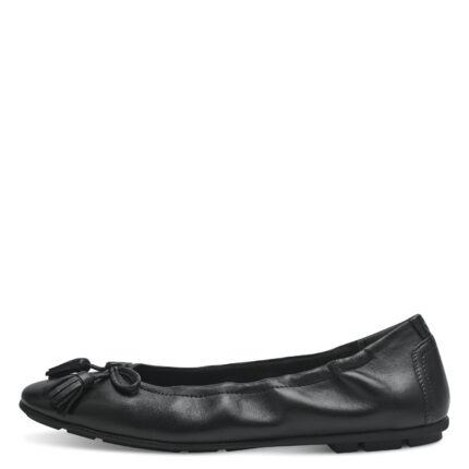 Дамски обувки Tamaris балерина естествена кожа черни