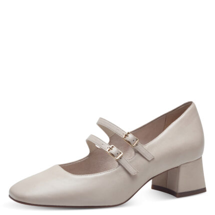 Дамски обувки Tamaris естествена кожа Touch It слонова кост