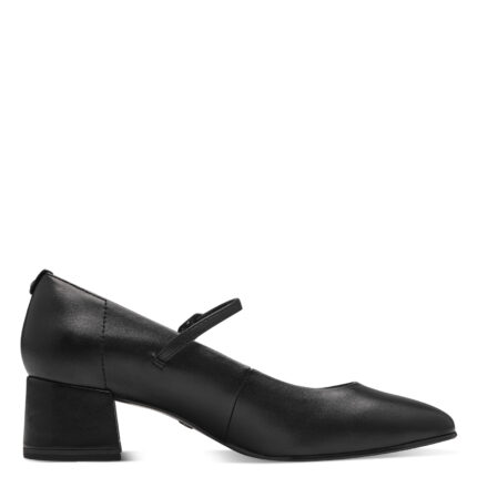 Дамски обувки Tamaris естествена кожа черни