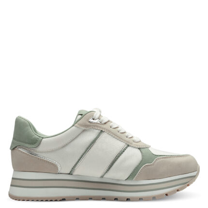 Дамски спортни обувки Tamaris Essentials слонова кост/зелени