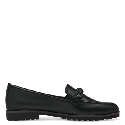 Дамски равни обувки Tamaris естествена кожа черни