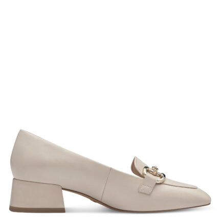 Дамски елегантни обувки Tamaris естествена кожа Touch It слонова кост