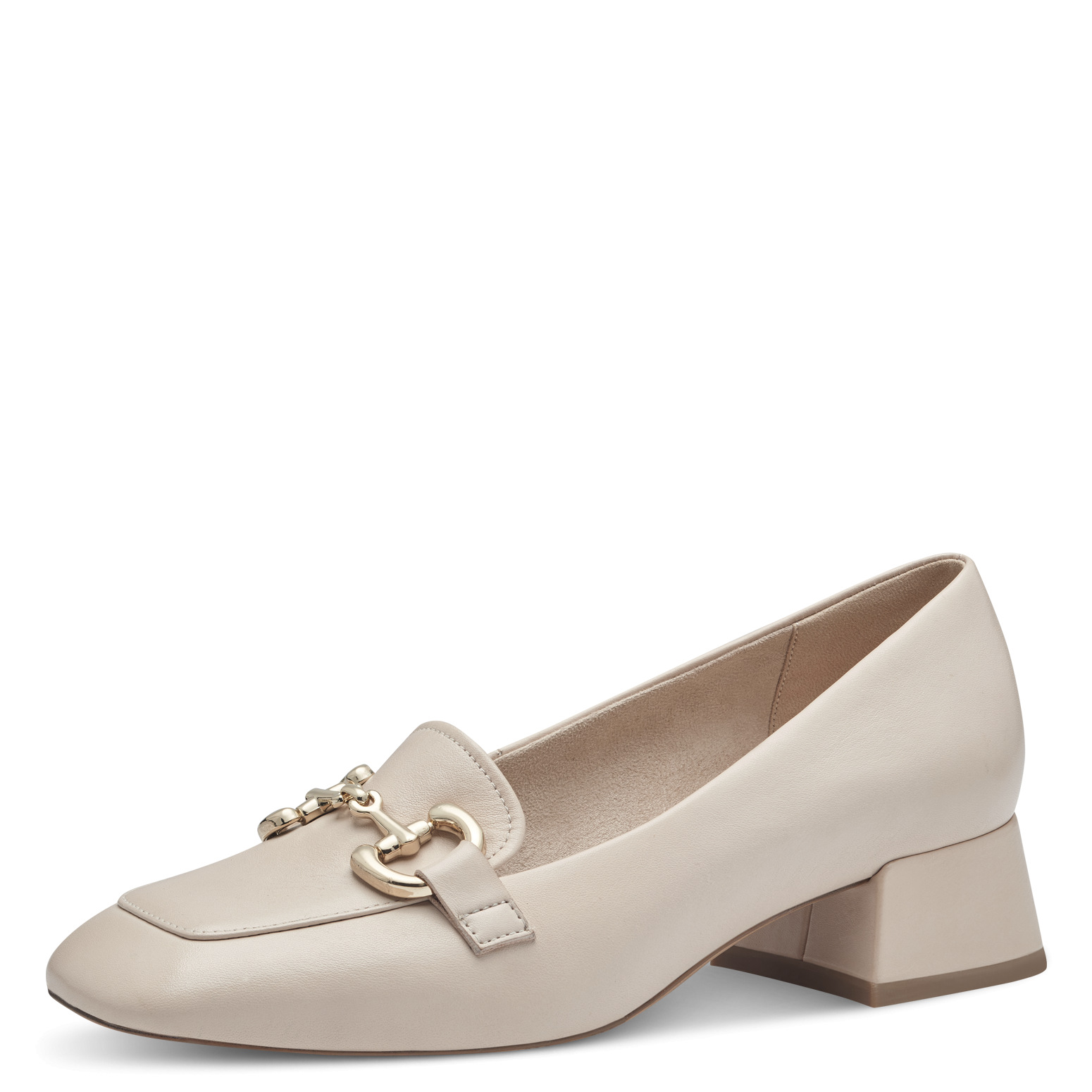 Дамски елегантни обувки Tamaris естествена кожа Touch It слонова кост