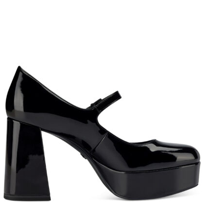 Дамски елегантни обувки  на ток Tamaris Touch it  черни