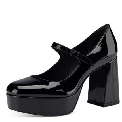 Дамски елегантни обувки  на ток Tamaris Touch it  черни