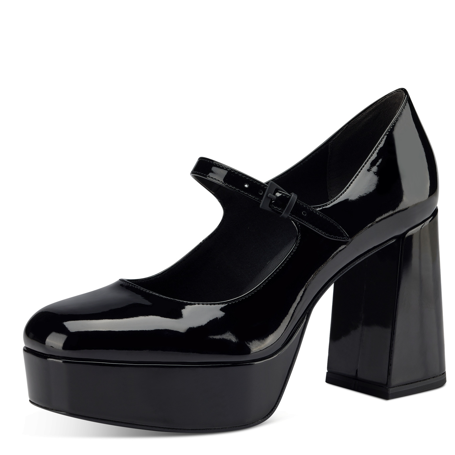 Дамски елегантни обувки  на ток Tamaris Touch it  черни