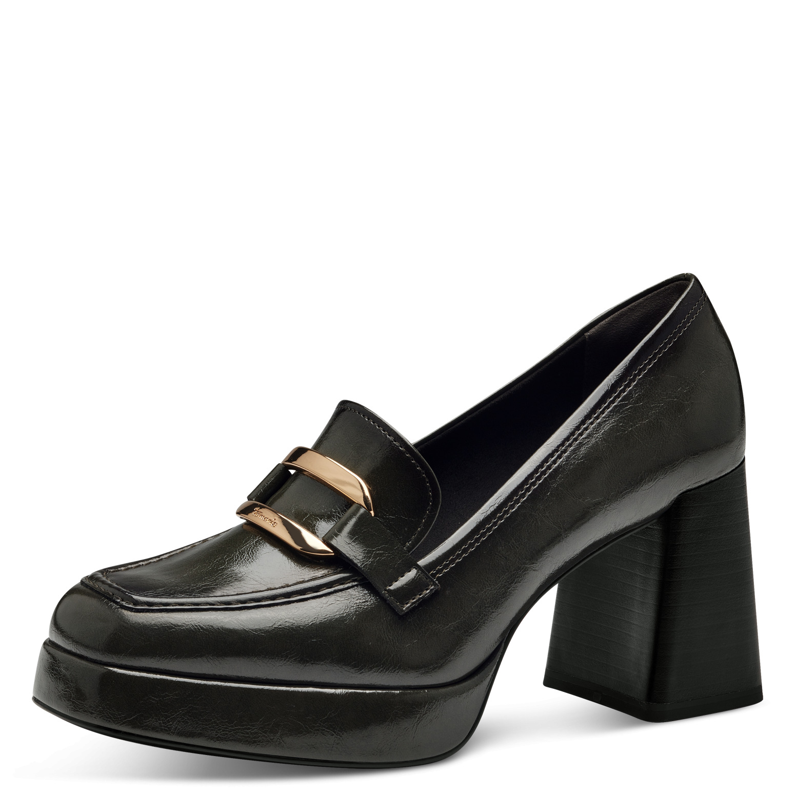 Дамски елегантни обувки на ток Tamaris Touch it зелени