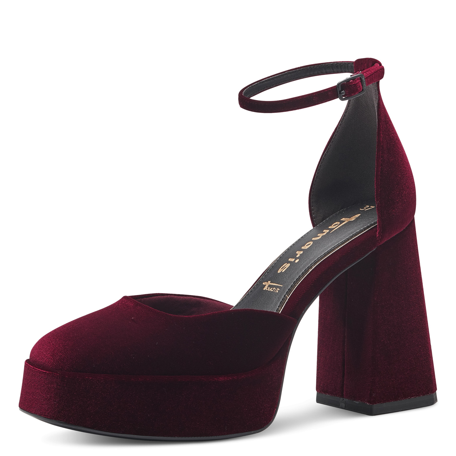 Дамски елегантни обувки  на ток Tamaris Touch It бордо