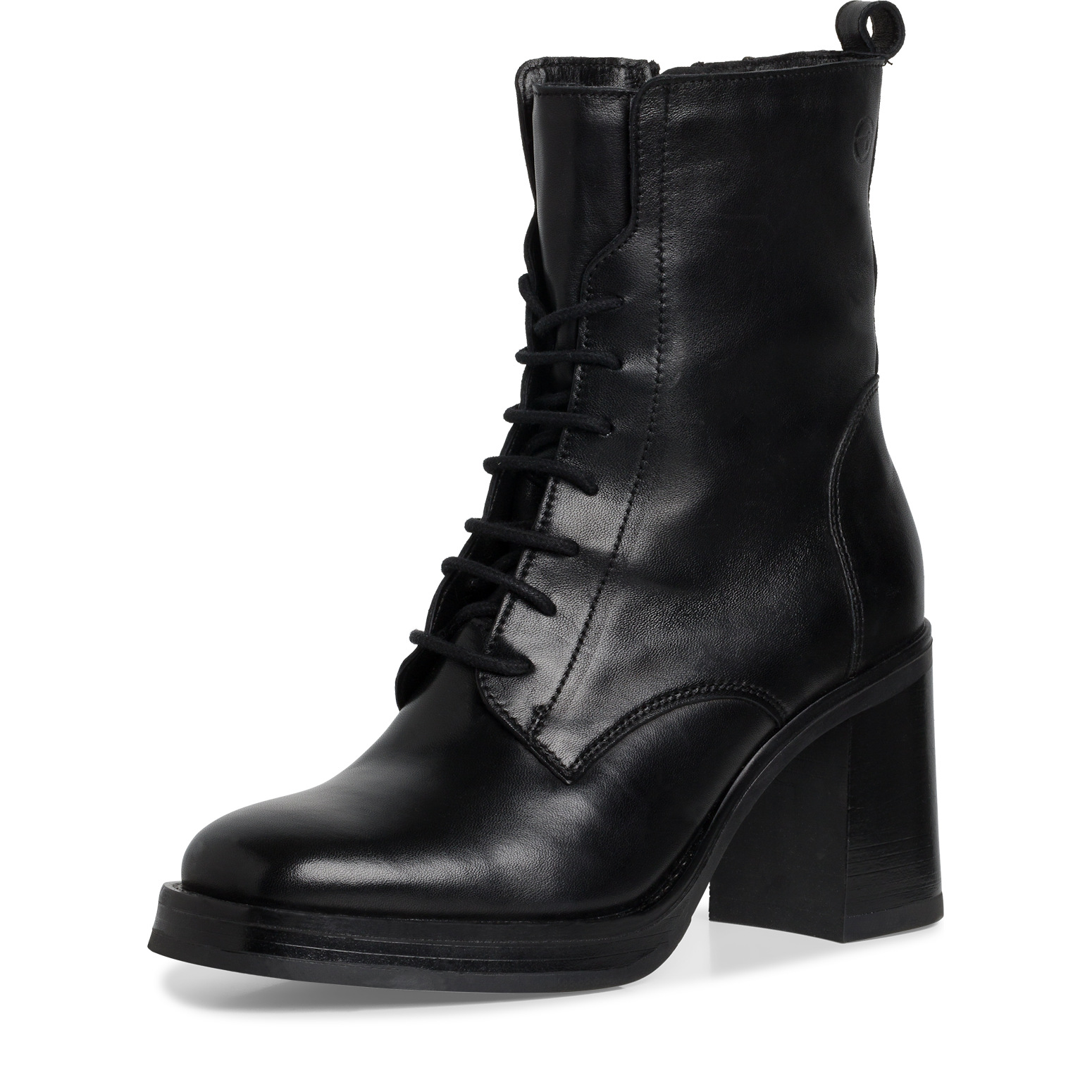 Дамски боти Tamaris Toucht It естествена кожа черни