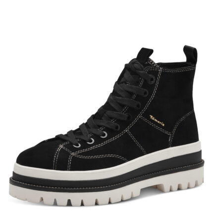 Дамски боти Tamaris естествена кожа черни