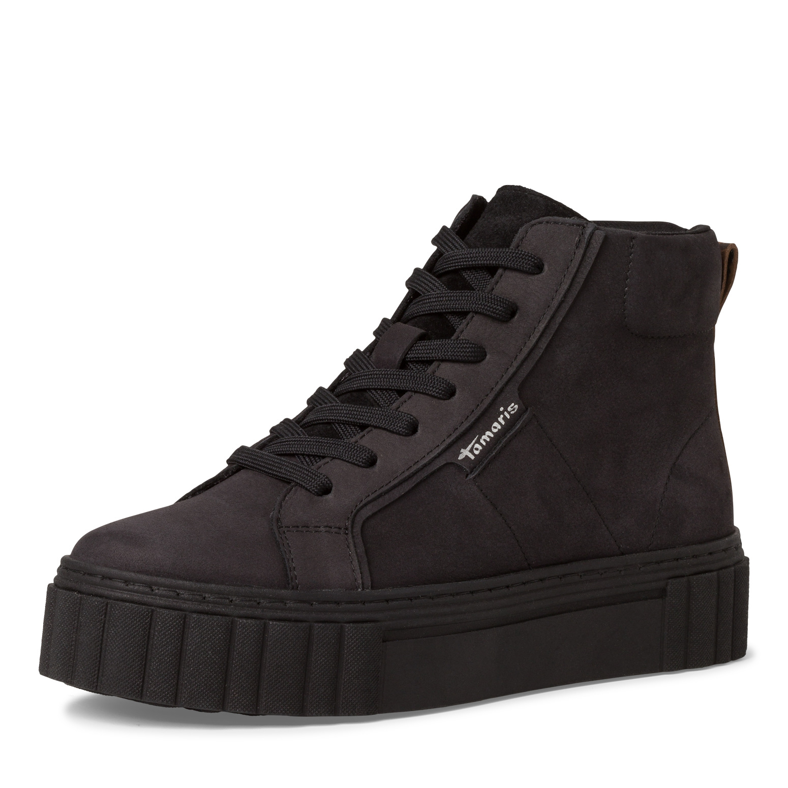 Дамски кецове Tamaris естествен набук  черни