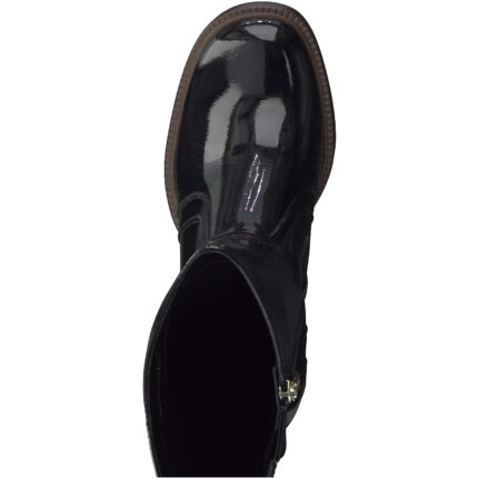 Дамски ботуши на ток Tamaris черен лак