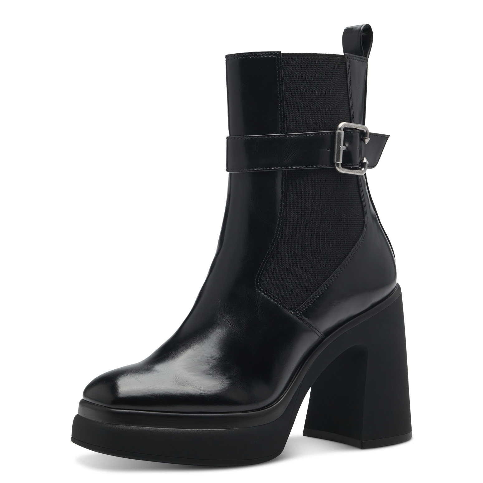 Дамски елегантни боти на  висок ток Tamaris черни