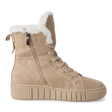 Дамски боти Tamaris  естествена кожа бежови