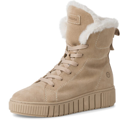 Дамски боти Tamaris  естествена кожа бежови