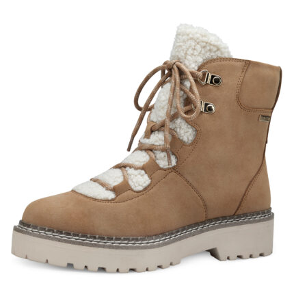 Дамски боти Tamaris Duo Tex кафяви/бежови