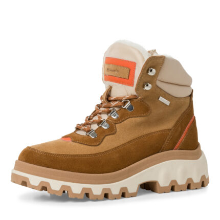 Дамски боти Tamaris естествен велур Duo Tex кафяви