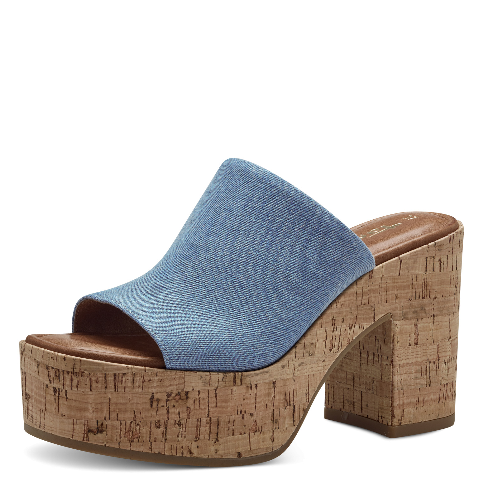 Дамски чехли на ток Tamaris ANTISLIDE сини