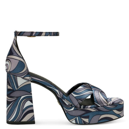 Дамски сандали на ток Tamaris Touch It черни