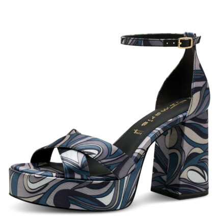 Дамски сандали на ток Tamaris Touch It черни