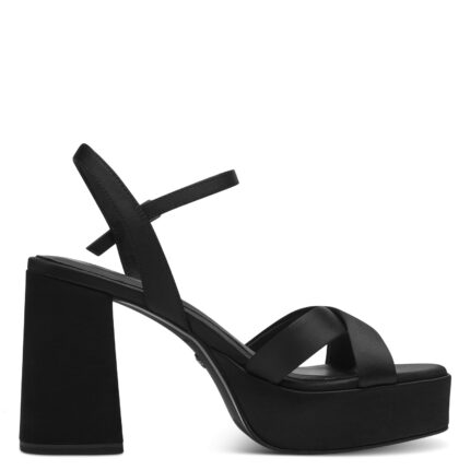 Дамски елегантни сандали на ток Tamaris Touch It черни