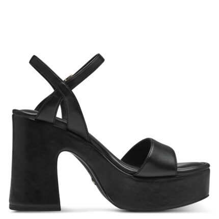 Дамски сандали на висок ток Tamaris Touch it черни