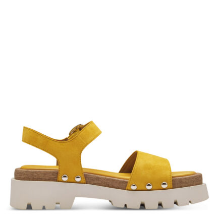 Дамски сандали  Tamaris Touch it естествен велур жълти