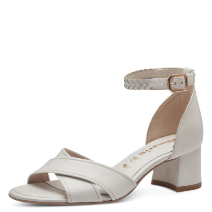 Дамски сандали Tamaris естествена кожа Touch it бели