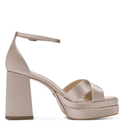 Дамски сандали на ток Tamaris Touch It®  бежов сатен