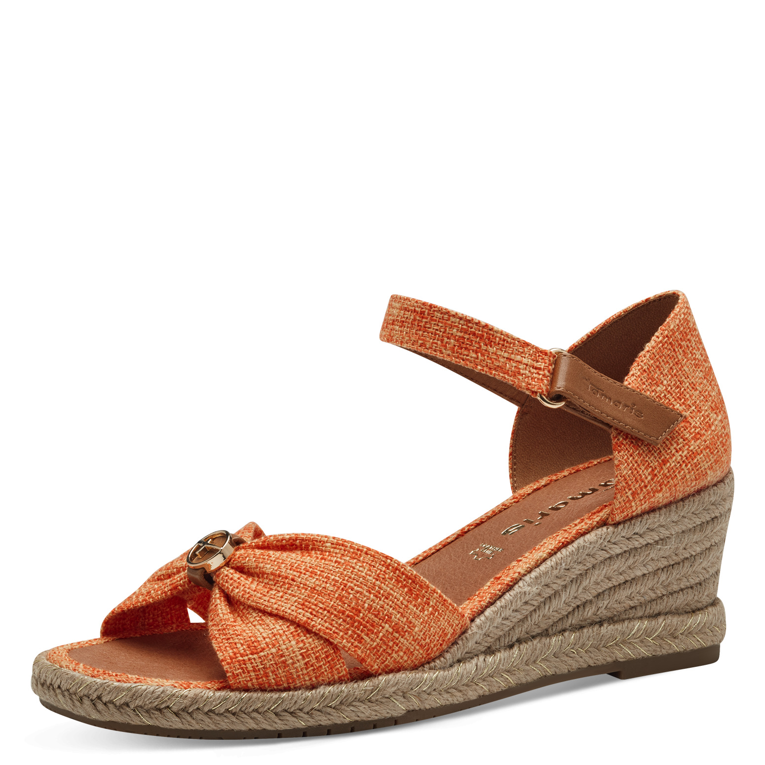 Дамски сандали на платформа Tamaris ANTISLIDE оранжеви