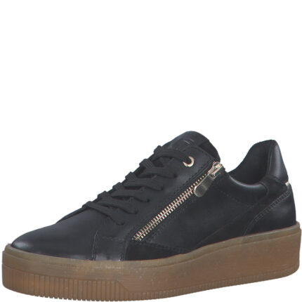 Дамски спортни обувки  Marco Tozzi  естестена кожа  черни