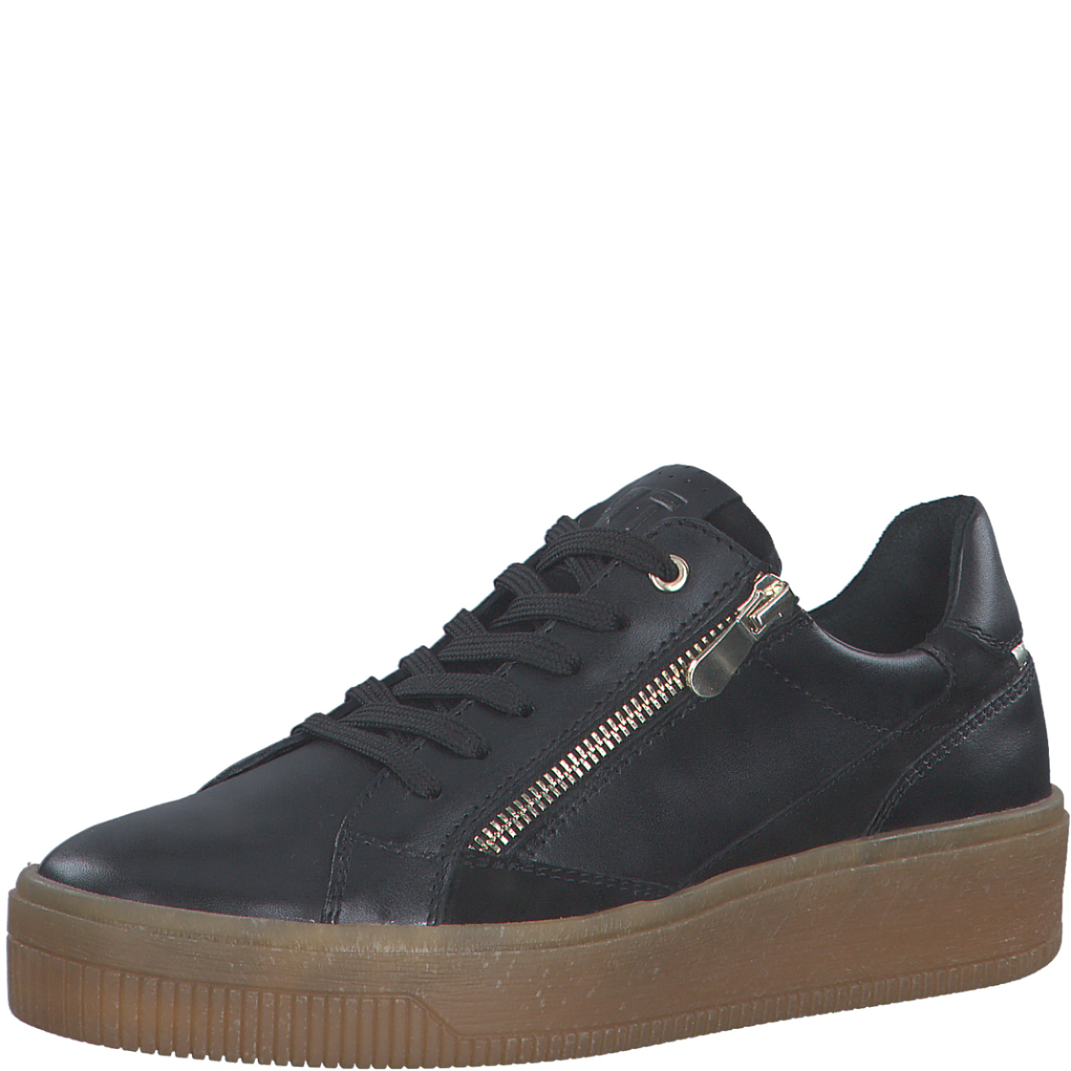 Дамски спортни обувки  Marco Tozzi  естестена кожа  черни