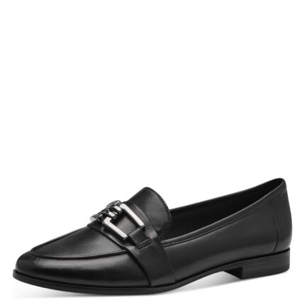 Дамски ежедневни обувки  Marco Tozzi естествена кожа черни