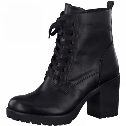 Дамски боти на висок ток с връзки Marco Tozzi мемори пяна черни