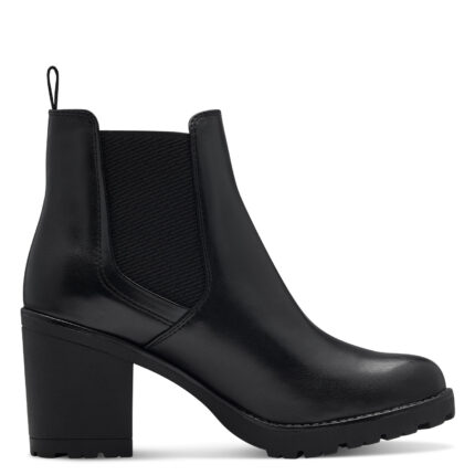 Дамски боти на ток Marco Tozzi черни