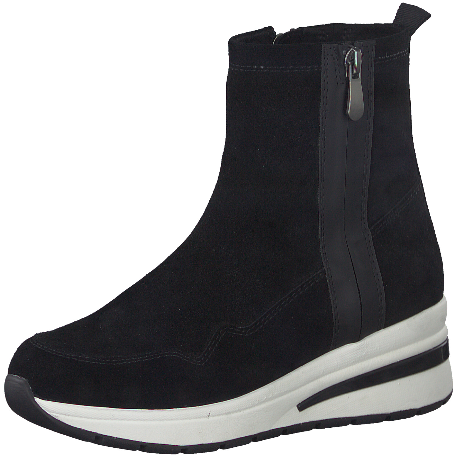 Дамски боти Marco Tozzi  естествена велур черни