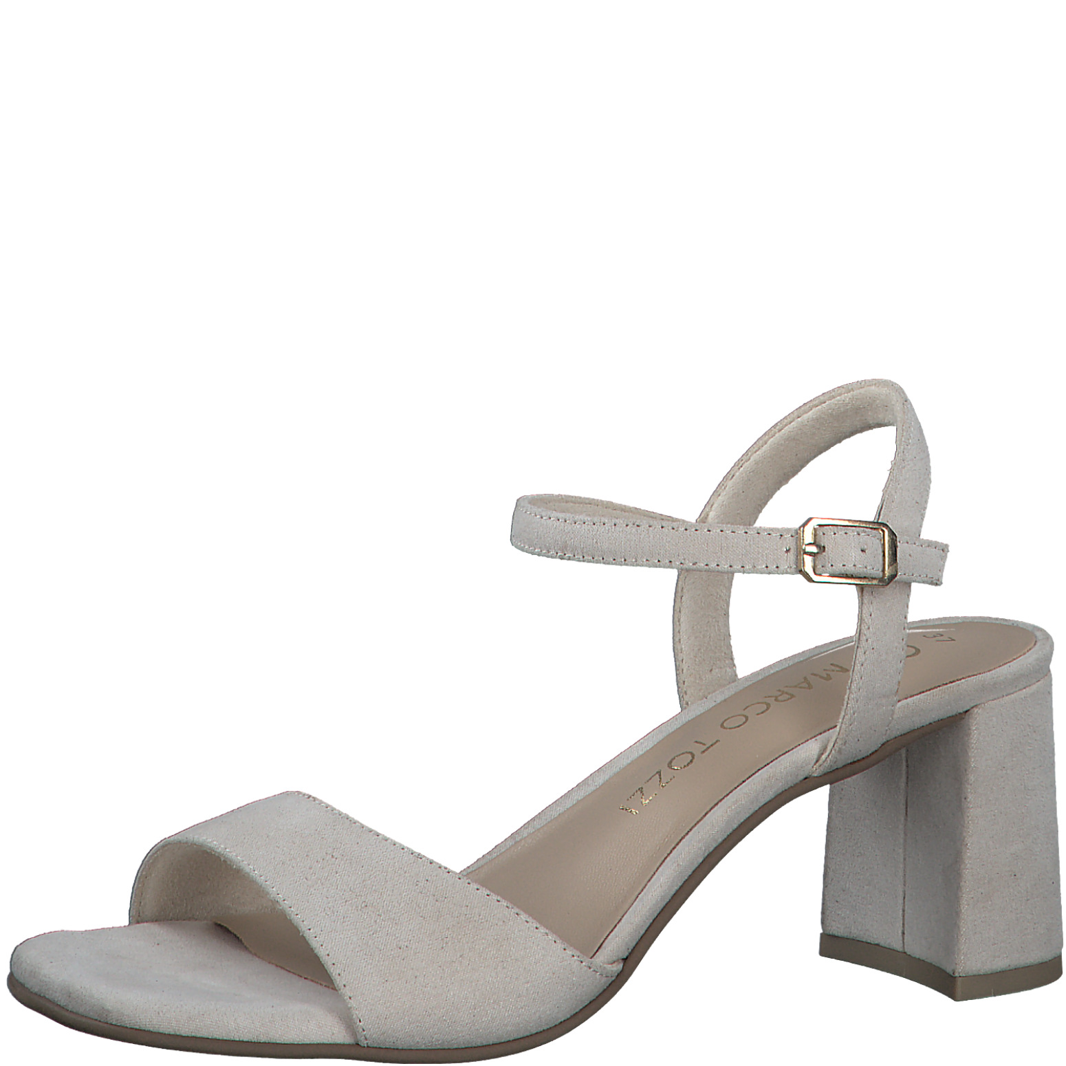 Дамски сандали на ток Marco Tozzi Feel Mе слонова кост