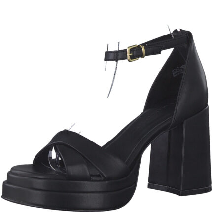 Дамски сандали на ток Marco Tozzi Feel Me черни