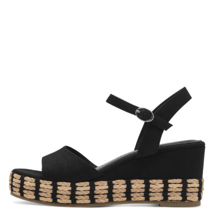 Дамски сандали на платформа Marco Tozzi черни