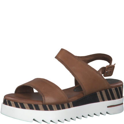 Дамски  равни сандали  Marco Tozzi кафяви