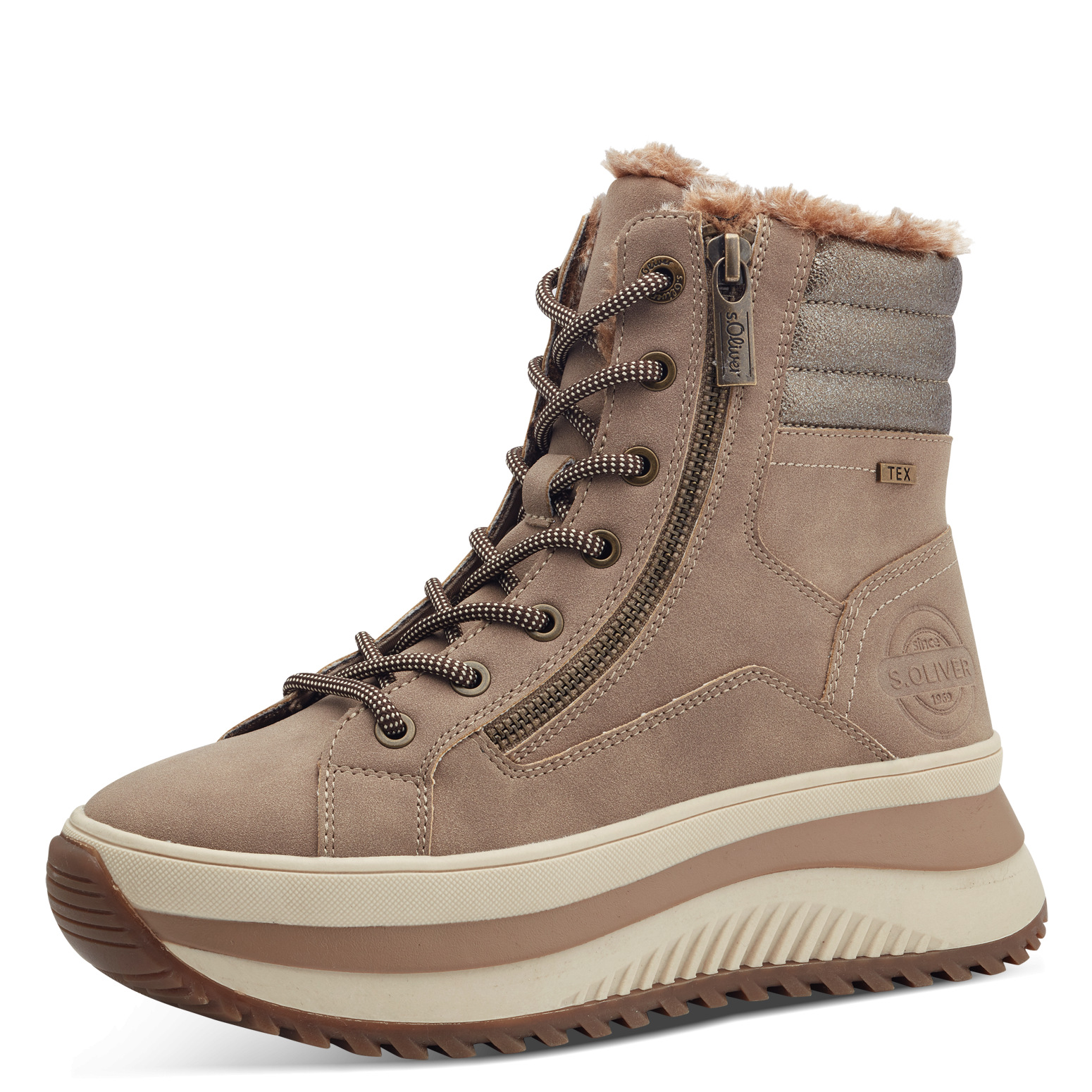 Дамски боти S.Oliver TEX Soft Foam бежови