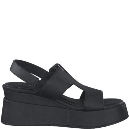 Дамски сандали на платформа с мека стелка S.Oliver черни