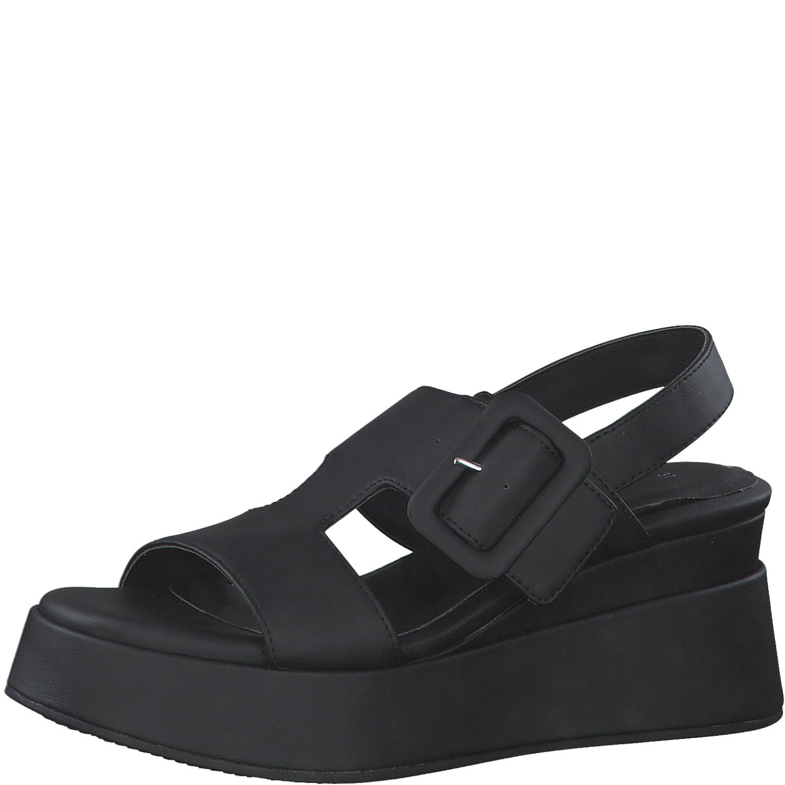 Дамски сандали на платформа с мека стелка S.Oliver черни