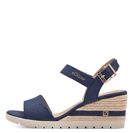 Дамски сандали на платформа S.Oliver сини