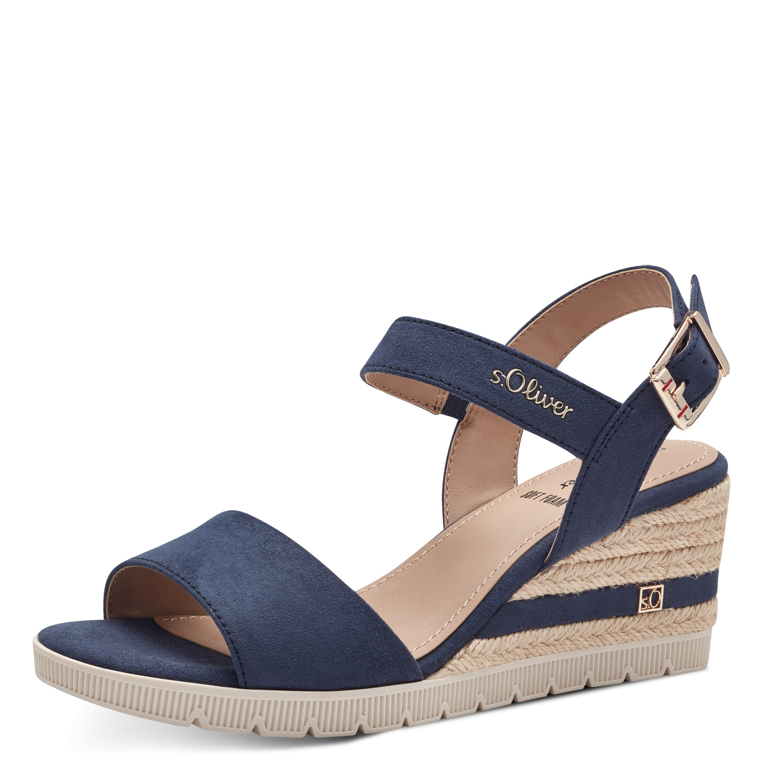 Дамски сандали на платформа S.Oliver сини