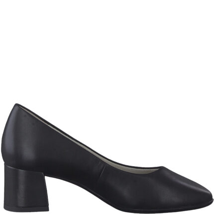 Дамски обувки на среден ток Tamaris черни естествена кожа