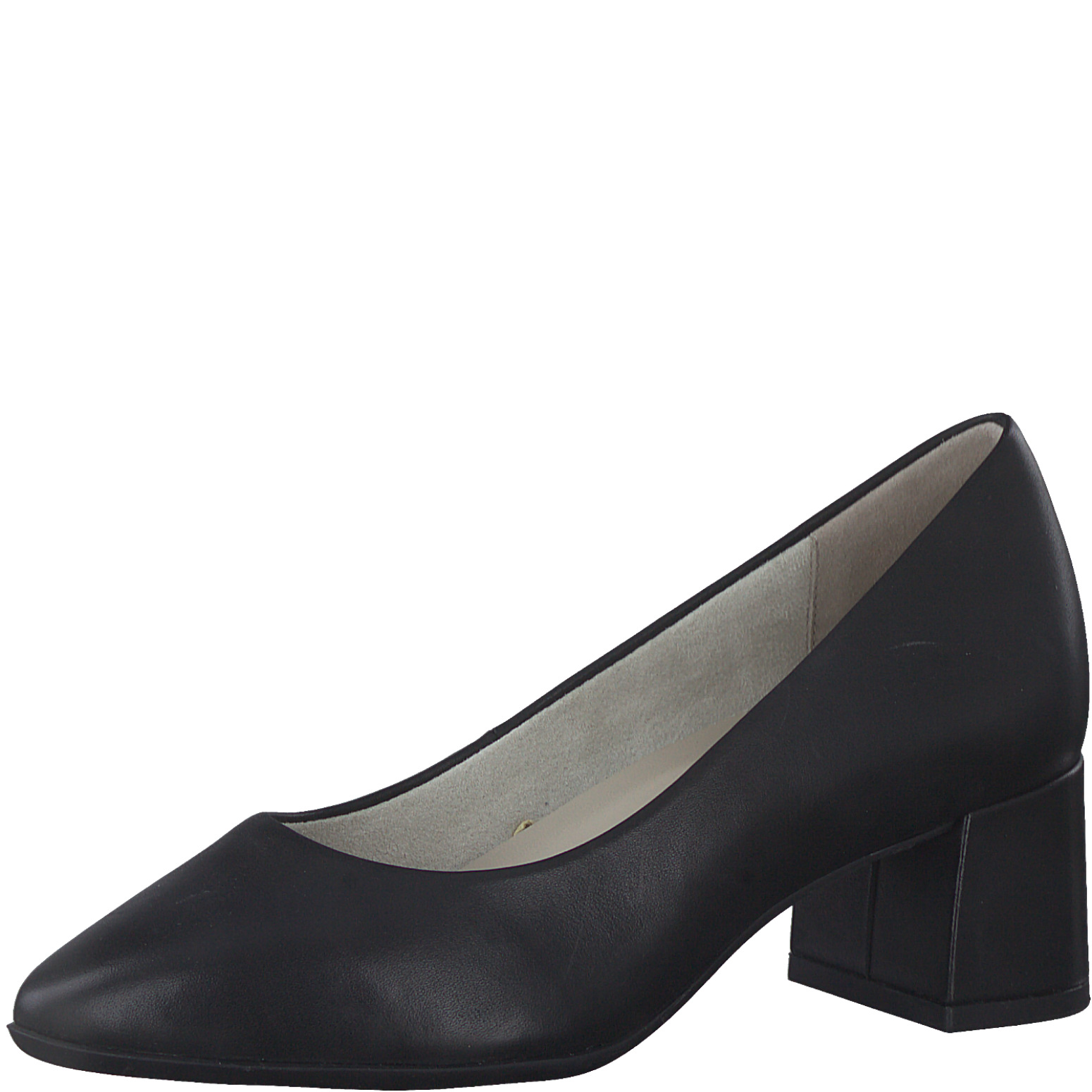 Дамски обувки на среден ток Tamaris черни естествена кожа 